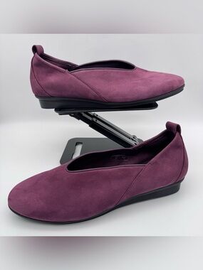 Arche Piassy  Maroon Genuine Suede Ballet Flats Women 38 / 7-7.5 Made in France